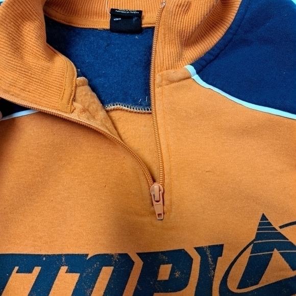 URBAN Outfitters Utopia Half-Zip Sweatshirt orange -blue - Picture 10 of 11